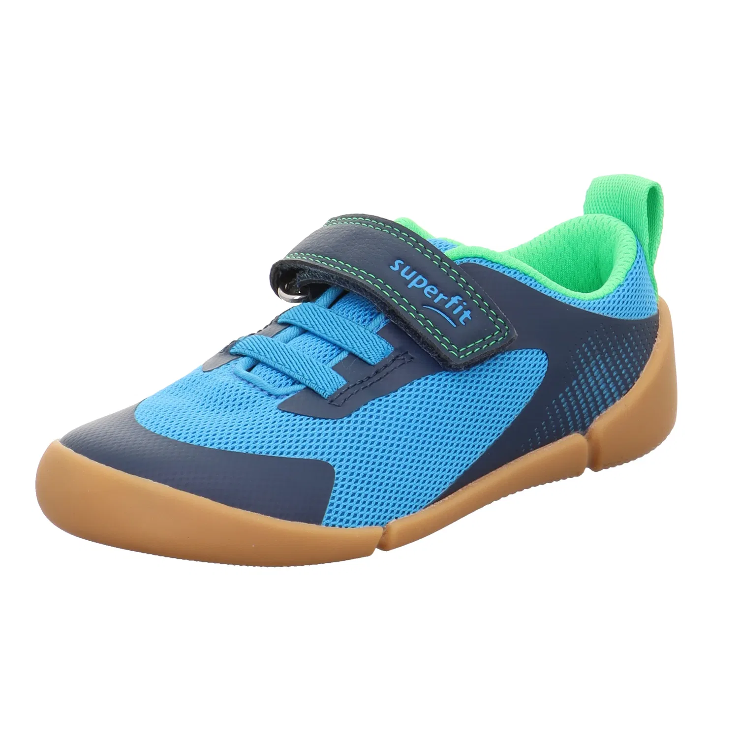 Кроссовки низкие барфусшу VENTO Superfit, синий/салатовый