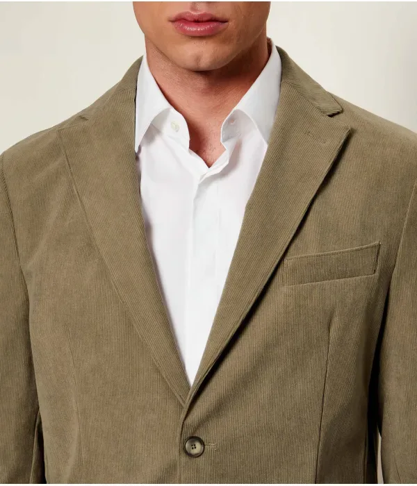 Элегантная вельветовая куртка P-Hanry-WG-252F slim fit Boss, бежевый — фото 4
