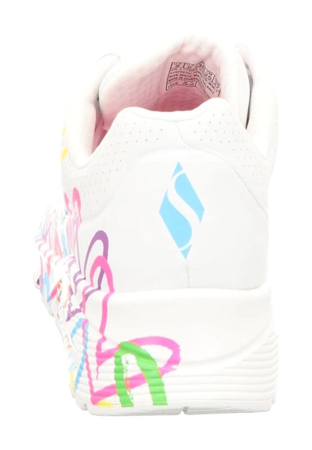 Кроссовки JGoldcrown, сердечки, женские SKECHERS, цвет White And Multi Heart — фото 3