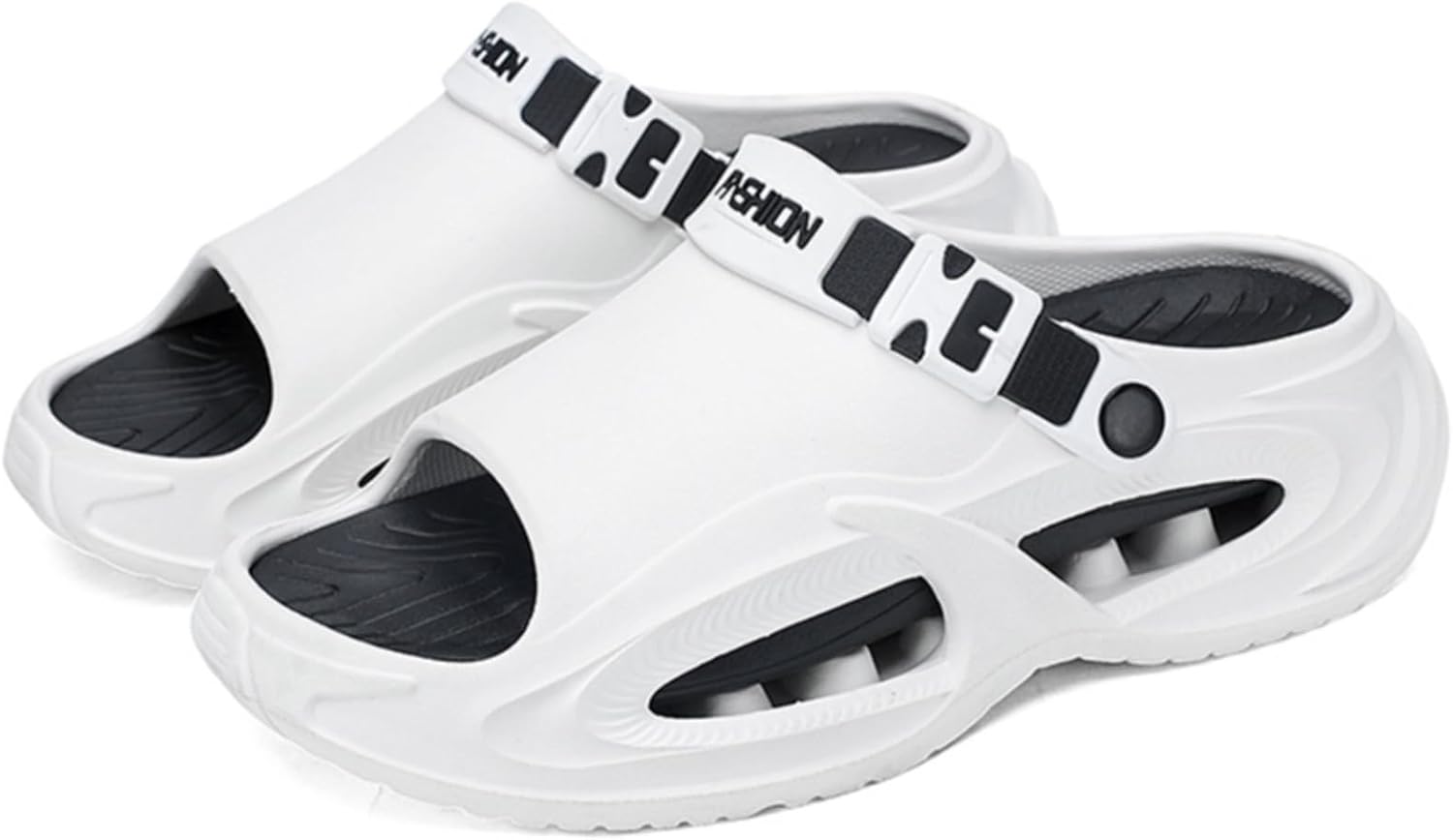 

Мужские и женские сабо Moodeng с поддержкой свода стопы, садовая обувь без шнурков, удобные мюли унисекс для мужчин, белый