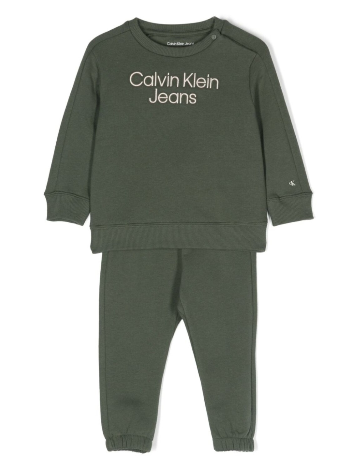 

Спортивный костюм с вышитым логотипом Calvin Klein Kids, зеленый