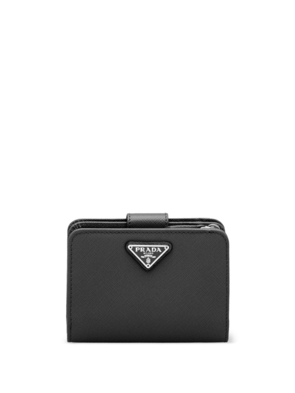 

Prada кожаный кошелек с треугольным логотипом, черный