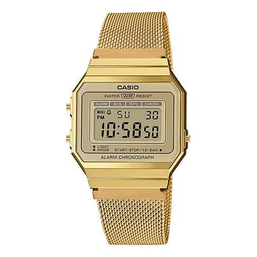 

Часы CASIO Waterproof Quartz Unisex Mens Gold Digital, желтый