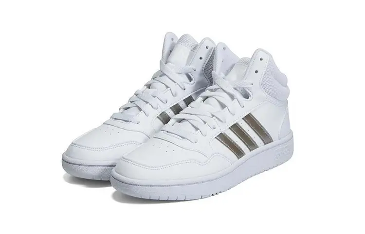 Обувь для скейтбординга Hoops Mid Kids, средняя, белая Adidas Neo — фото 3
