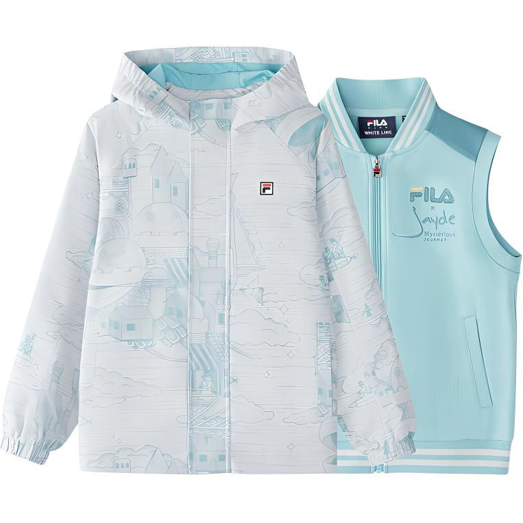 Куртка 2-предметный комплект с принтом подростки FILA KIDS, 2-Piece Set (All-Over Print)