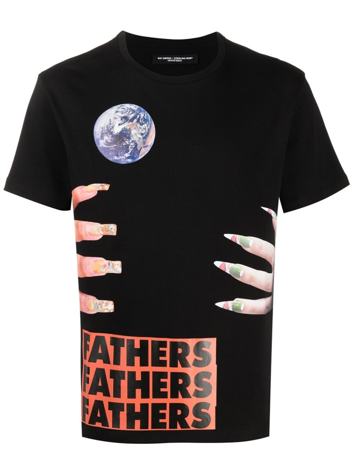

Raf Simons футболка Fathers из коллаборации с Sterling Ruby, черный