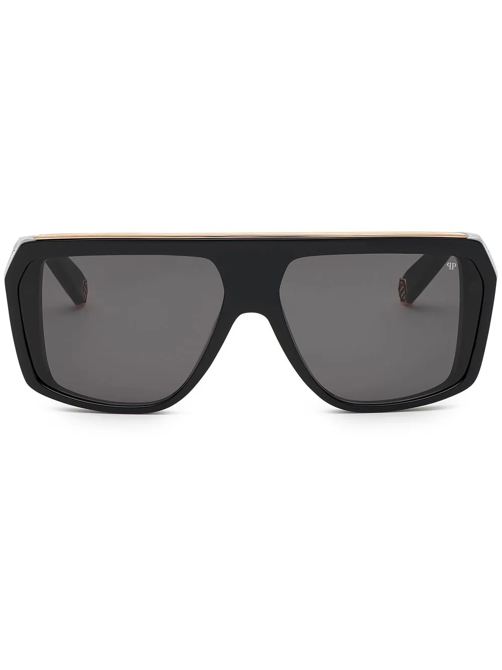 

Солнцезащитные очки в массивной оправе Philipp Plein, черный