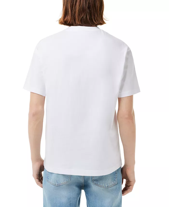 Футболка Lacoste, мужская, классический крой, с круглым вырезом — фото 4