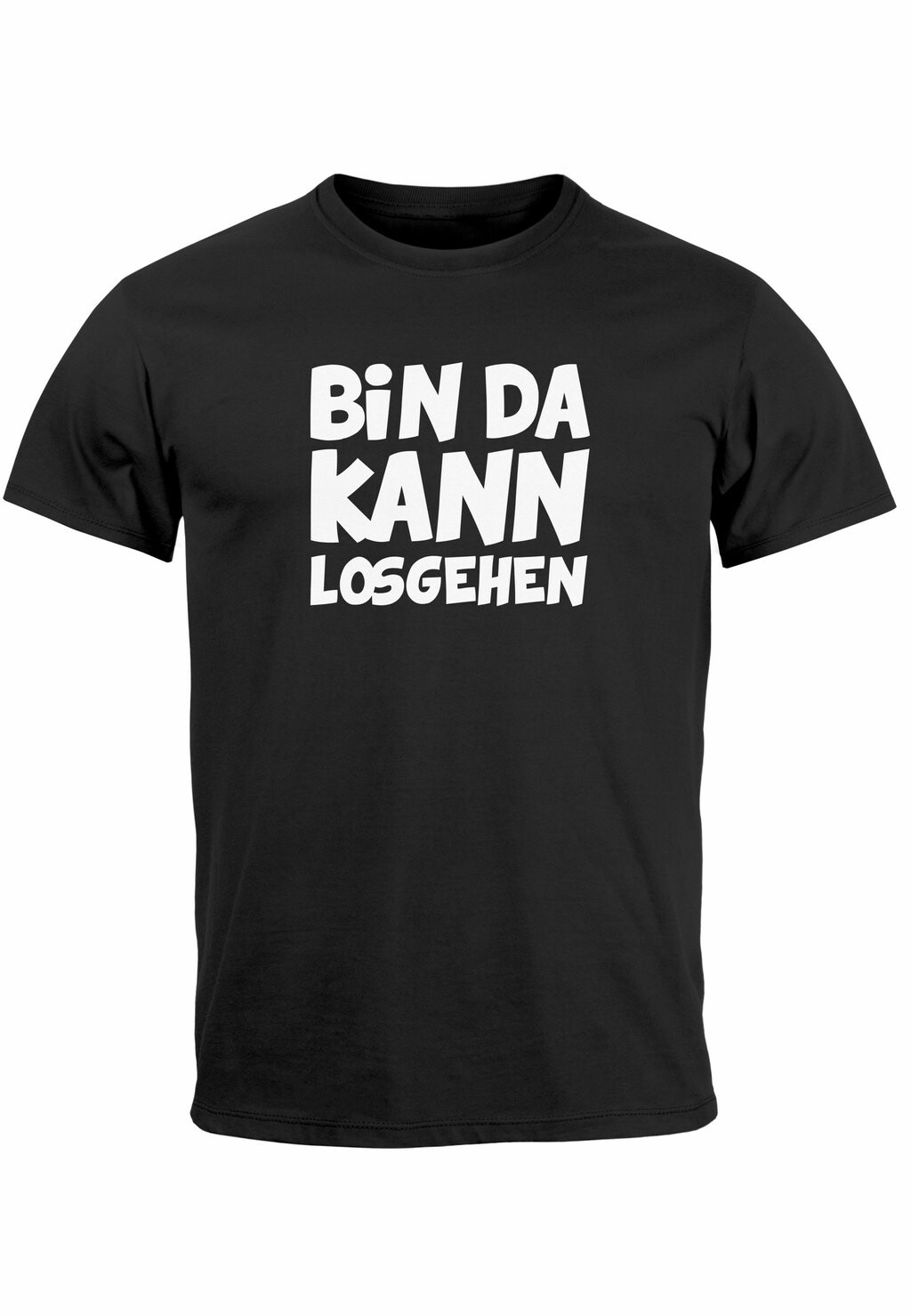 

Футболка с принтом MIT SPRUCH BIN DA KANN LOSGEHEN FUN MOONWOR MoonWorks, черный