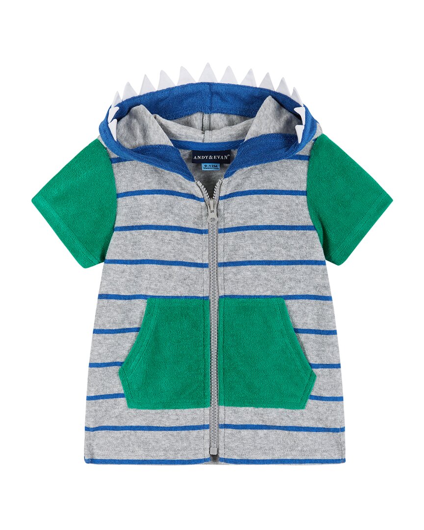 

Энди и Эван Терри Застегивающийся худи Накидка Andy & Evan, серый