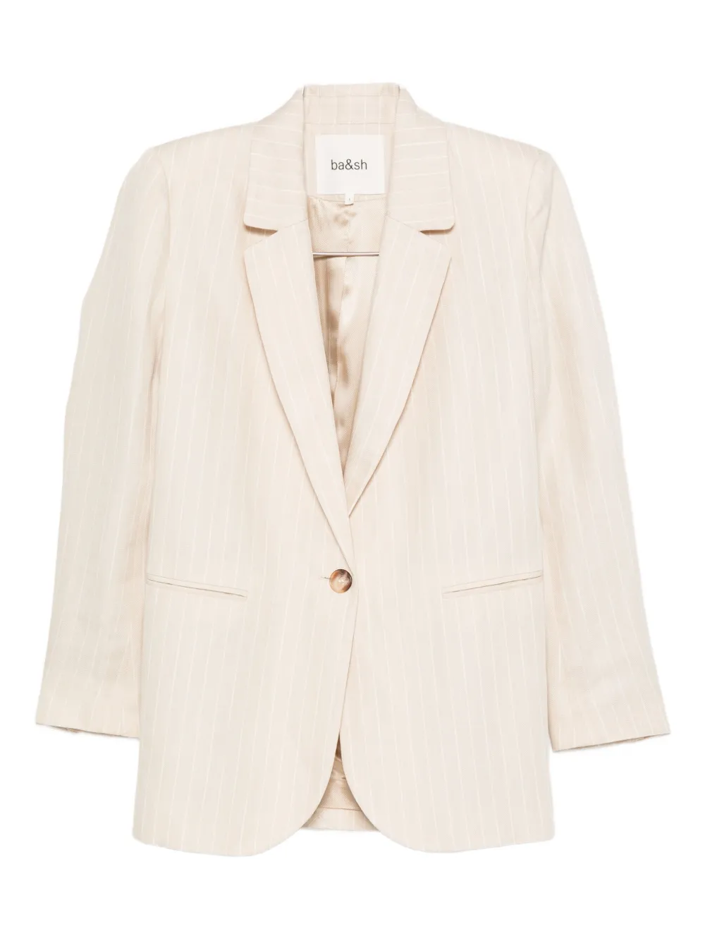 

Однобортный пиджак Poy в тонкую полоску Ba&Sh, нейтральный