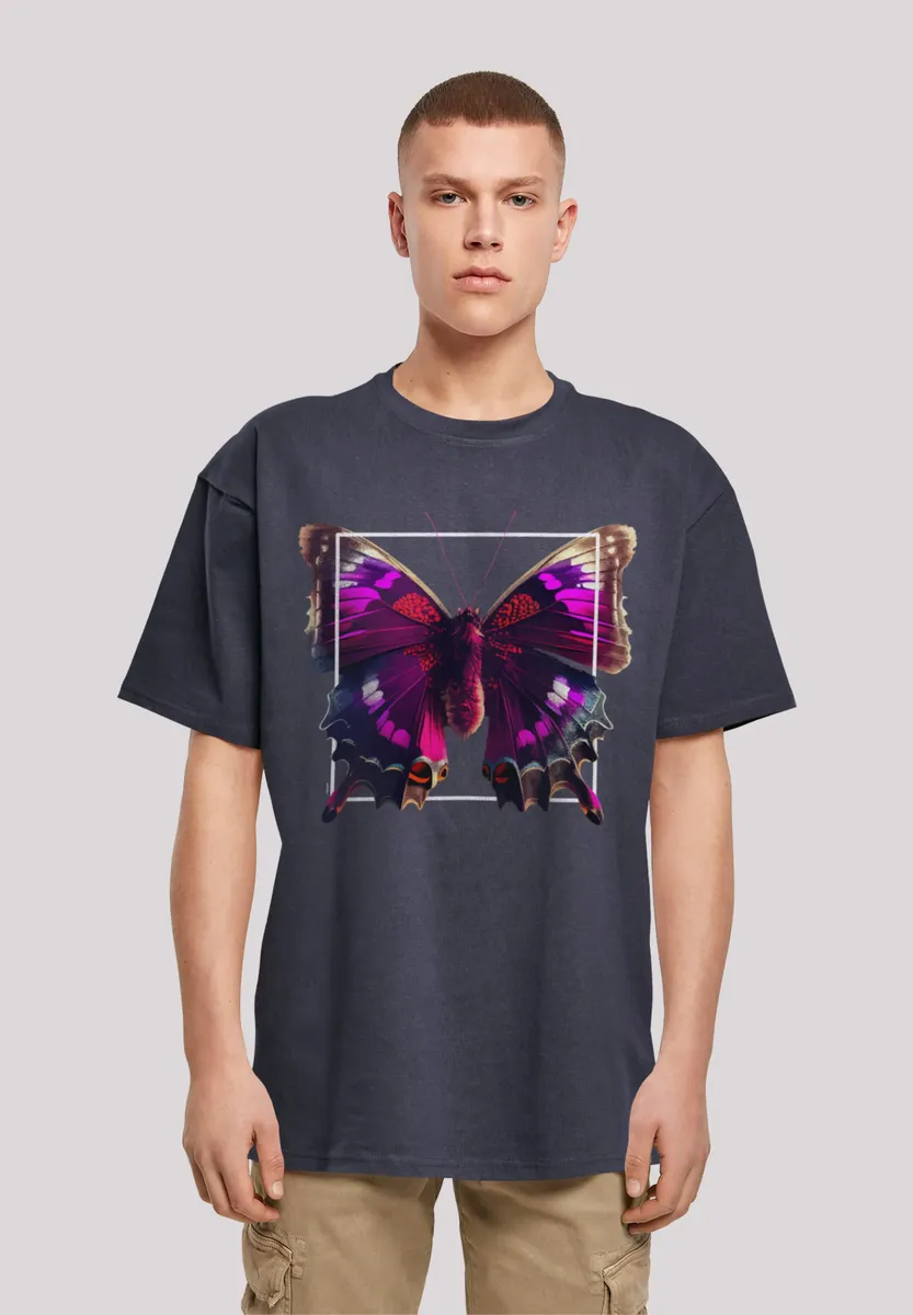 

F4NT4STIC Футболка "Pink Butterfly OVERSIZE TEE", принт, цвет морской волны
