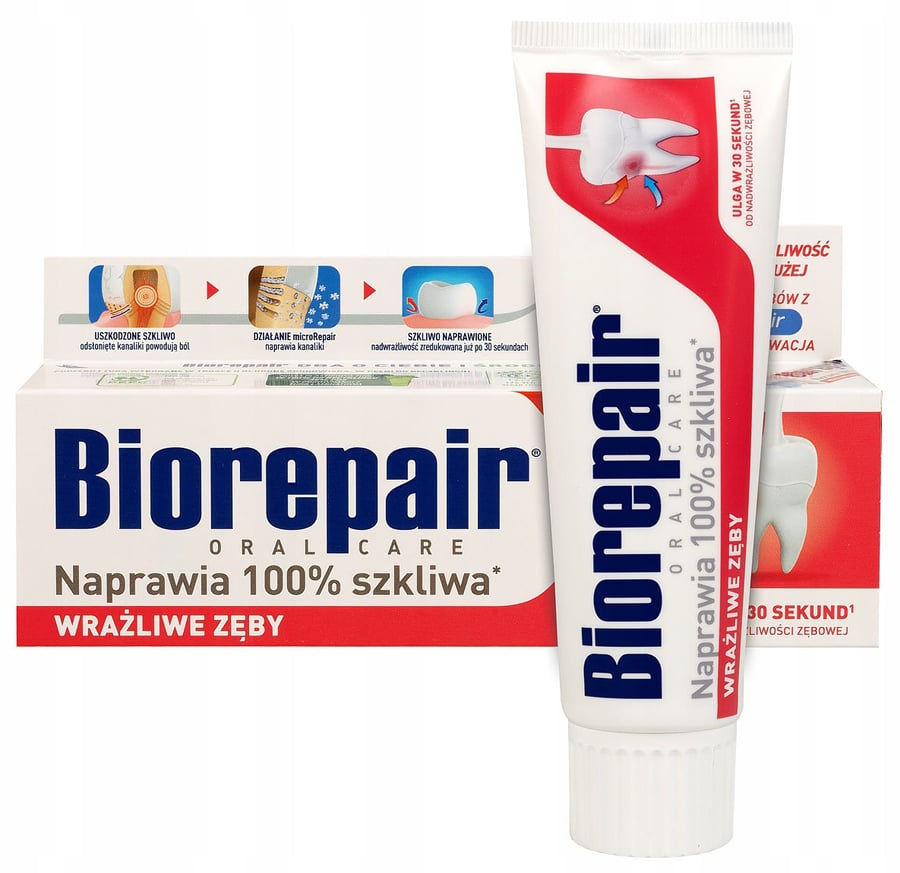 

Зубная паста BIOREPAIR Sensitive для чувствительных зубов без фтора 75 мл