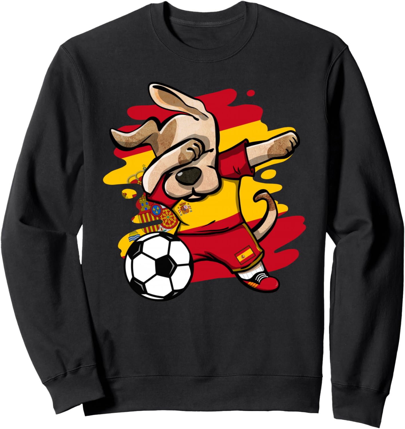 

Толстовка и толстовка с изображением испанской собаки, предназначенные для любителей испанского футбола Teeisle Spain Soccer, черный