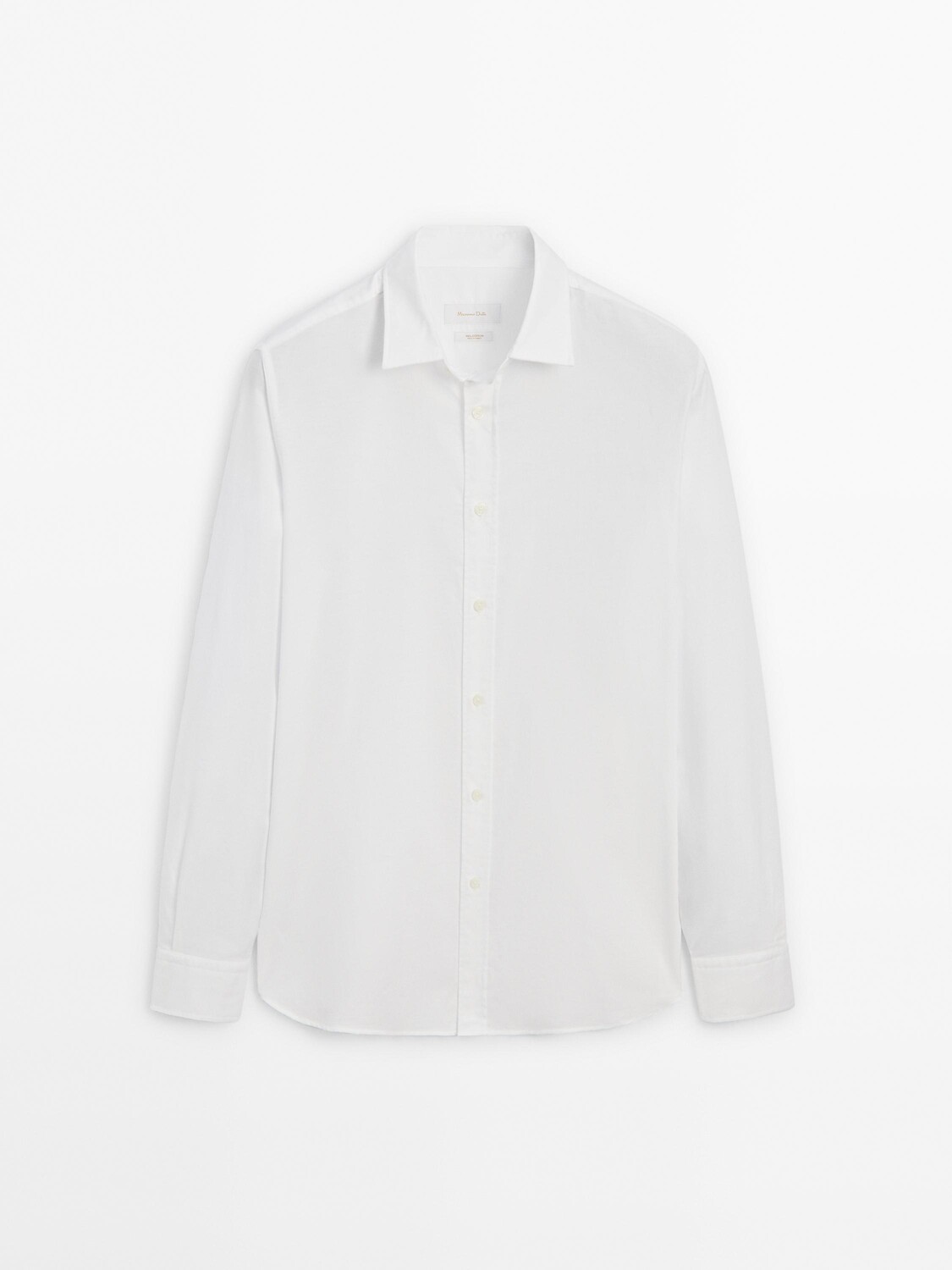 

Рубашка Regular-Fit из 100% хлопка Massimo Dutti, белый