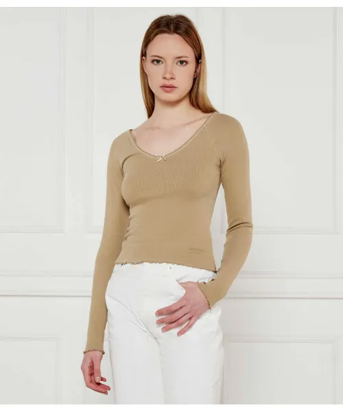 

Блуза Slim fit Tommy Jeans, бежевый