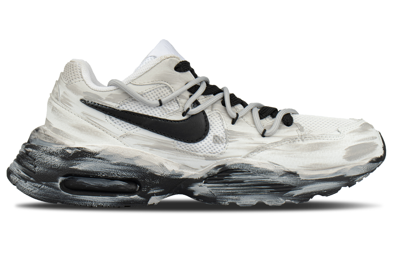 Nike Износостойкие низкие повседневные кроссовки для тренировок, бега на длинные дистанции и городских перемещений унисекс черно-серые, цвет Black Gray — фото 2