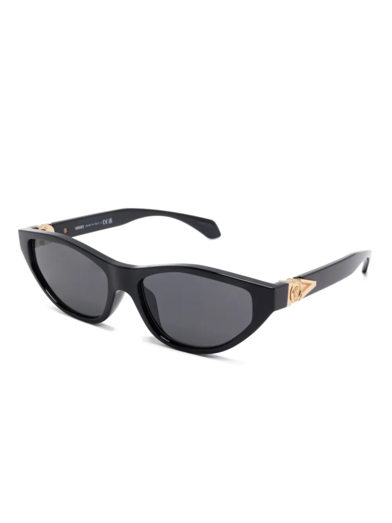 Солнцезащитные очки Versace Eyewear с металлической пластиной Medusa, черный — фото 2