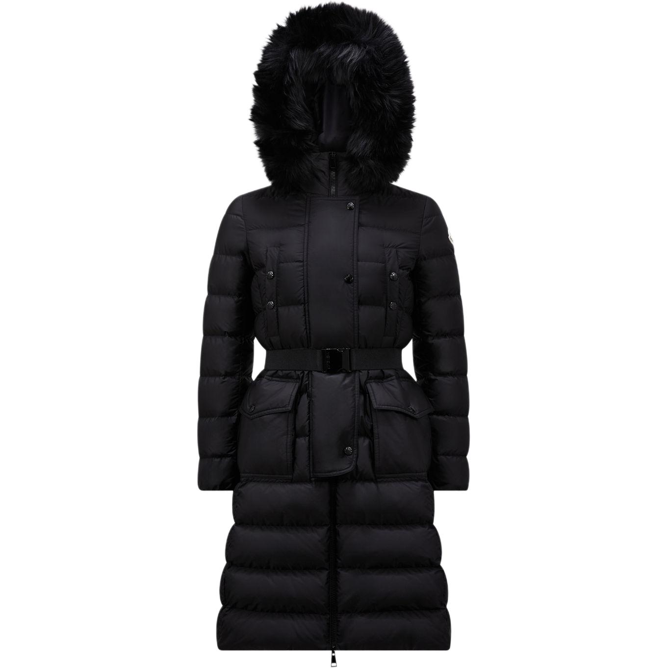 

Куртка с поясом и нашивкой khloe logo Moncler Grenoble, черный