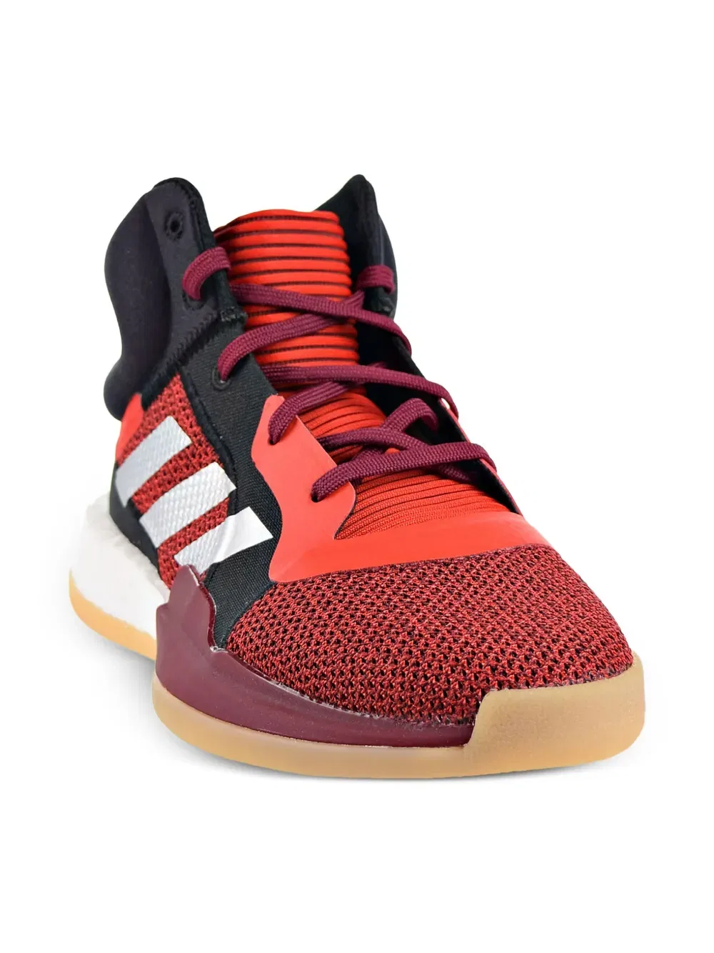 Кроссовки Marquee boost "collegiate burgundy/cloud white/active red" Adidas Kids, красный
