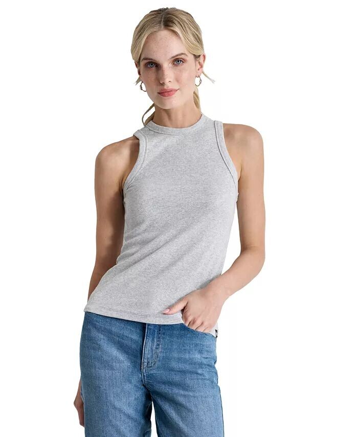 

Женская майка с вырезом и круглым вырезом DKNY Jeans, серый