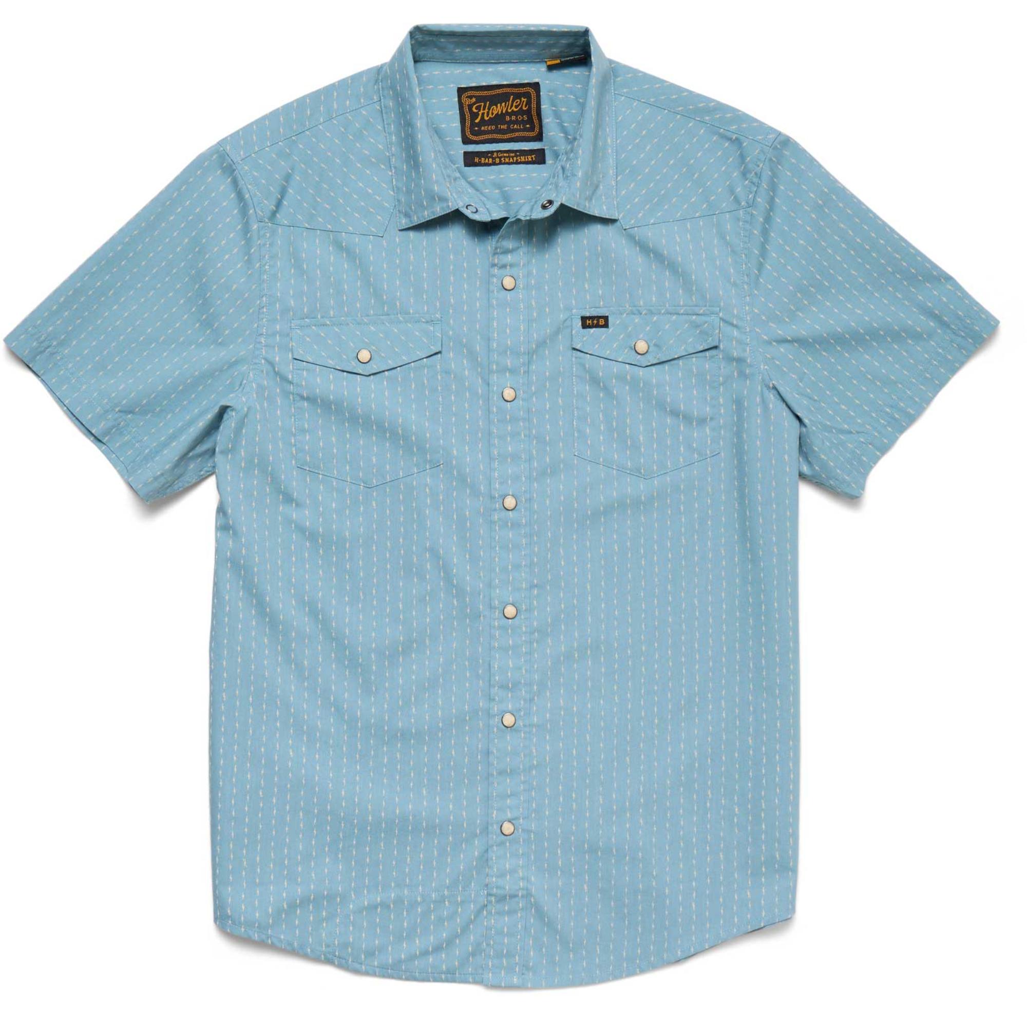 

Мужская рубашка с застежкой H Bar B Howler Brothers, Power Lines/Smoke Blue