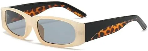 

Модные прямоугольные солнцезащитные очки для женщин и мужчин. Линзы и оправа в трендовом стиле с леопардовым принтом. Очки с защитой от УФ-излучения UV400 MTZJH, C6