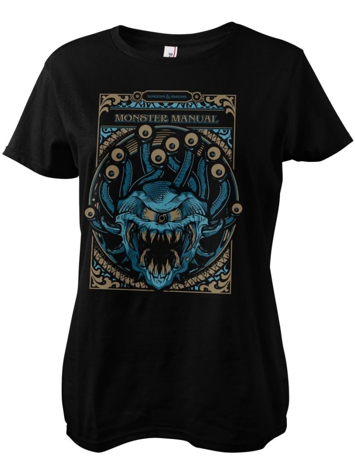 

Футболка D&D Monsters Manual Girly Tee черного цвета Dungeons And Dragons, Черный, Футболка D&D Monsters Manual Girly Tee черного цвета Dungeons And Dragons