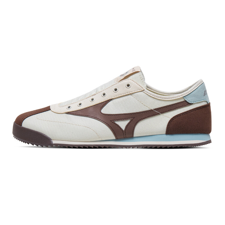 

Кроссовки Yongpu X Mizuno LG 60S Lifestyle Shoes Unisex Low-top Off-white/Coffee/Light Blue, цвет Off-white coffee color