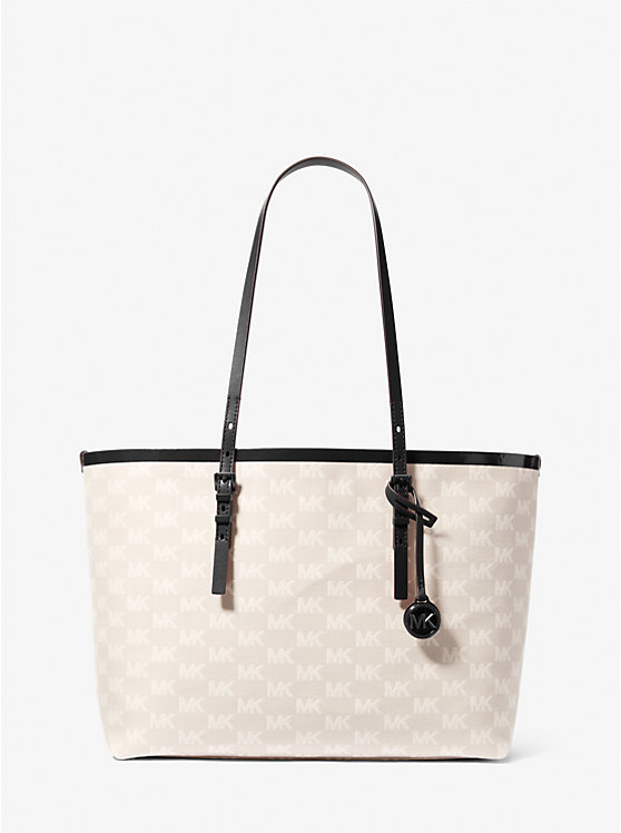 

Большая жаккардовая сумка-тоут с логотипом Quinn и чехлом Michael Kors, черный