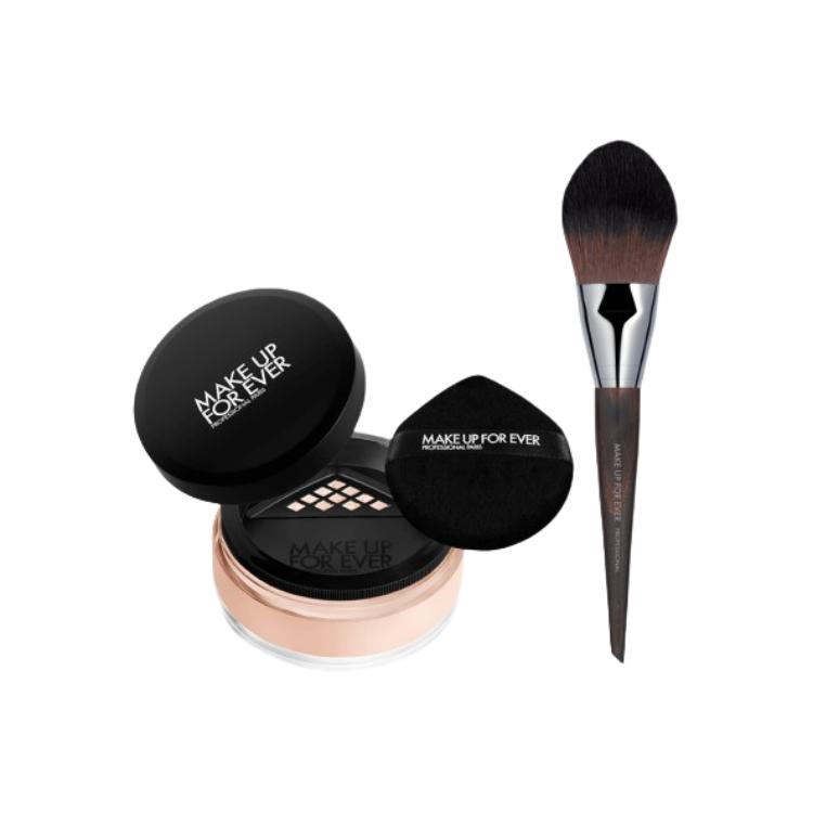 

Новый набор для макияжа super fine натуральная кисть для пудры precision honey #128+18g MAKE UP FOR EVER