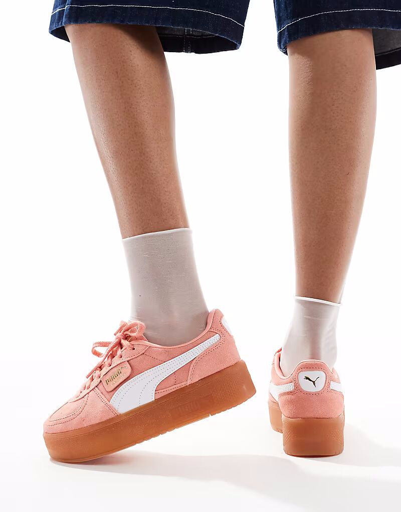 Кроссовки Puma Palermo Eleveta кораллово-розового цвета — фото 3