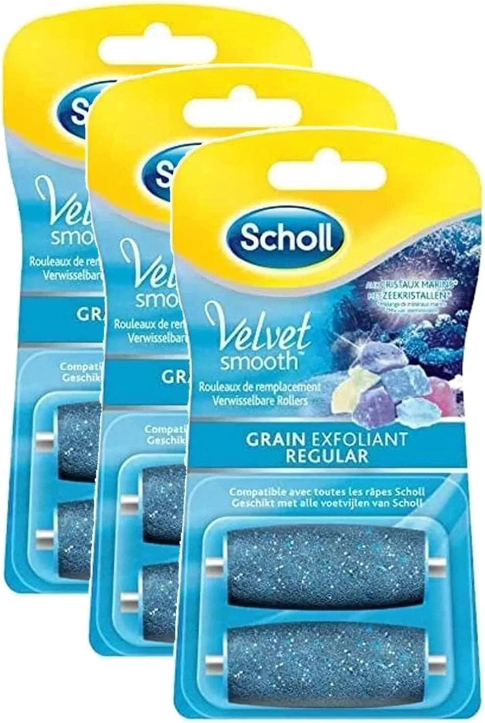 Набор сменных роликов Scholl Velvet Smooth, 3 шт. Scholl