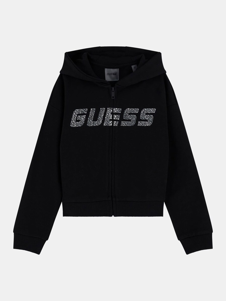 

Толстовка с капюшоном на молнии GUESS, черный