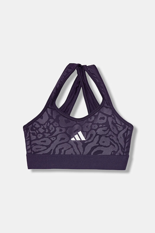 Детский спортивный бюстгальтер Adidas, фиолетовый — фото 2