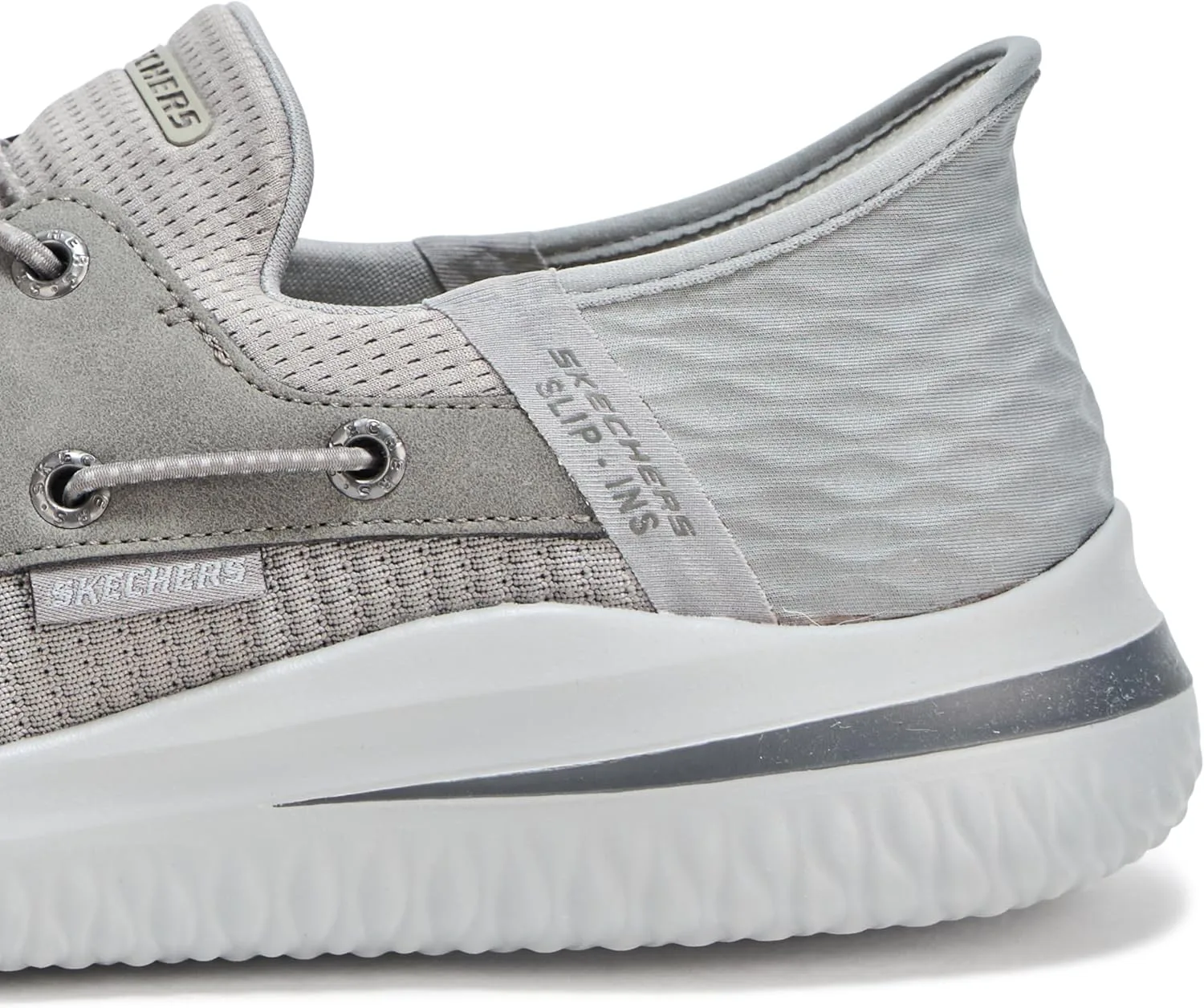 Мужские кроссовки Skechers Streetwear Delson 3.0 - Roth с низким профилем и шнурками-бинджи, серый — фото 4