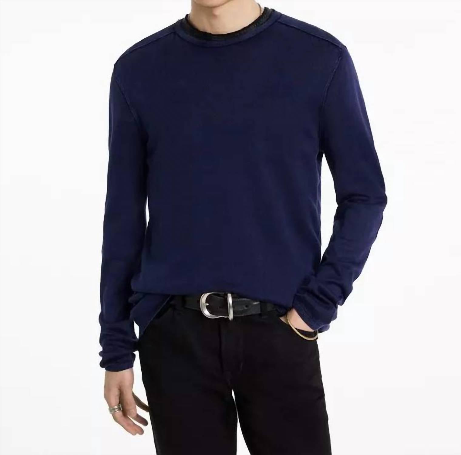 

Свитер Walter Crew Neck темно-синего цвета John Varvatos