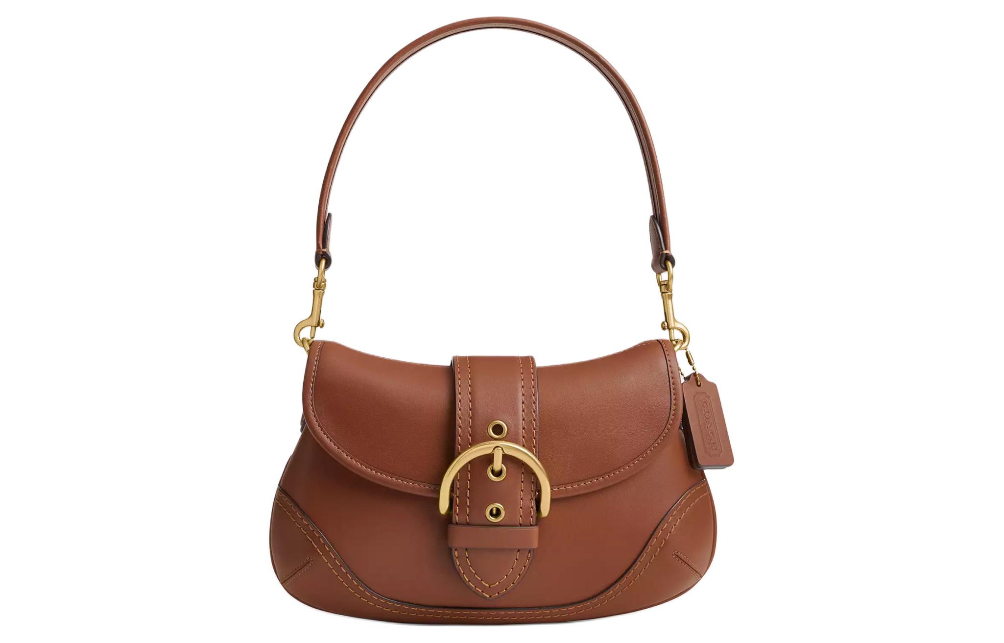 

Soho из переработанной кожи Одноплечевая Сумка Средний размер Женская Седло COACH