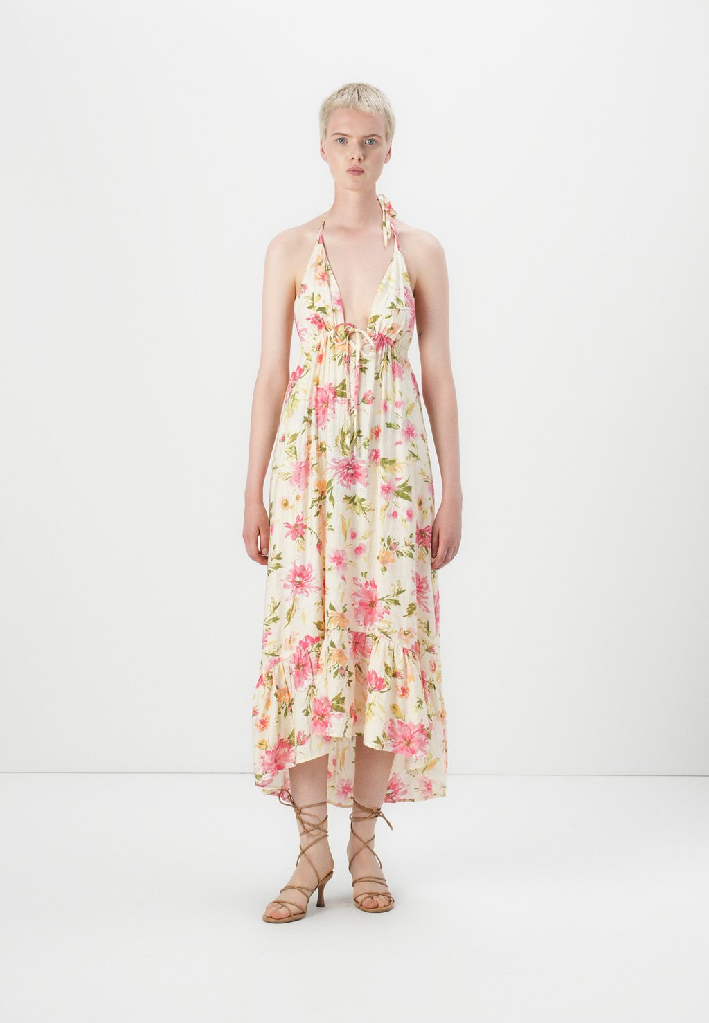 

Повседневное платье ONLFLOWER HALTERNECK DRESS ONLY, кремовый