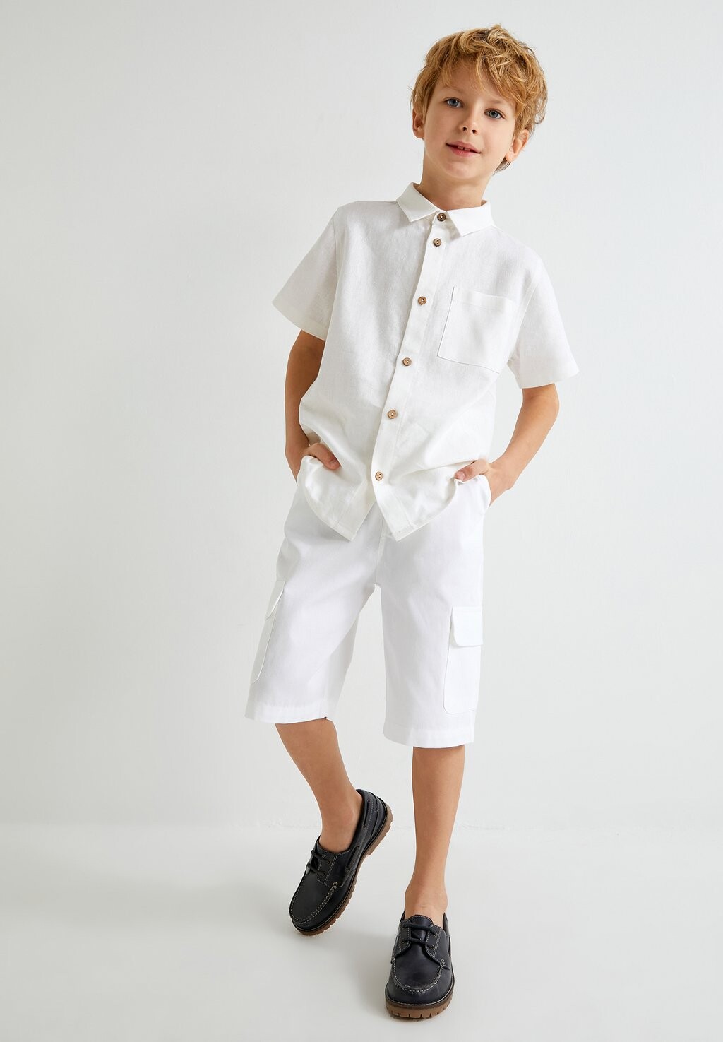 

Рубашка SHORT SLEEVE POCKET DETAIL Koton, белый