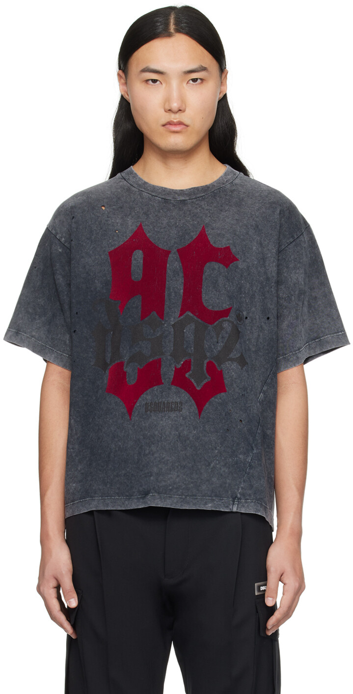 

Черная футболка Iron Fit Dsquared2