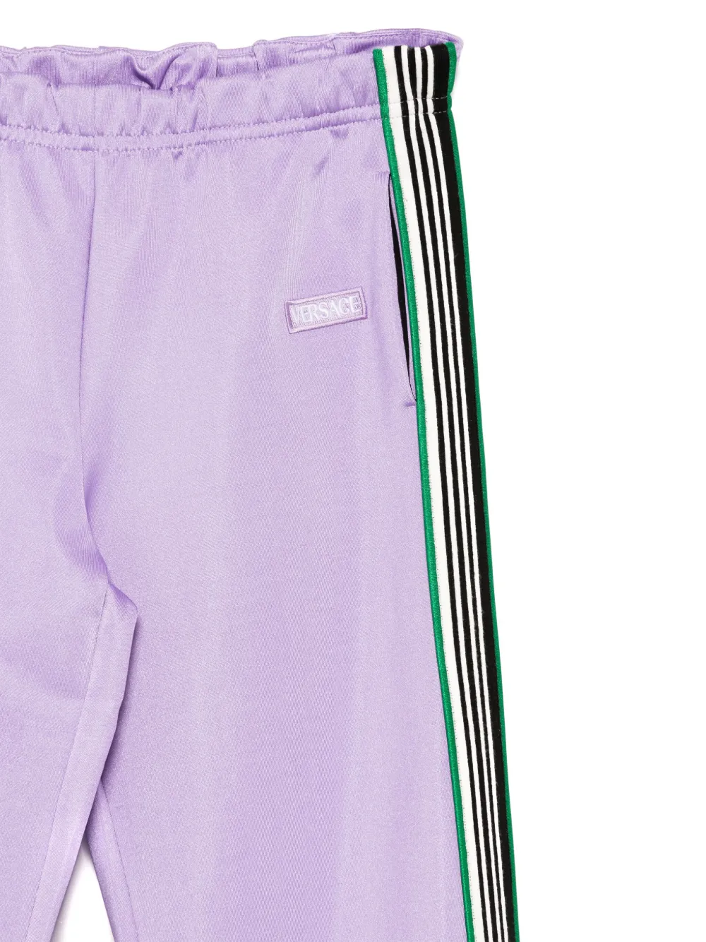 Брюки с эластичным поясом Versace Kids, фиолетовый — фото 3