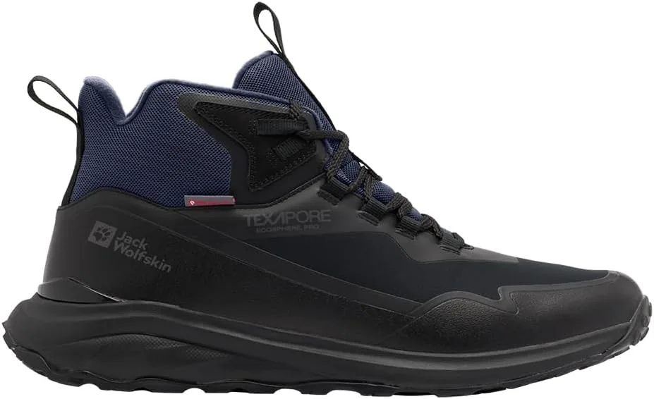 Мужские ботинки Jack Wolfskin Dromoventure Wt Texapore Mid M для активного отдыха, модель A62295-635, черные