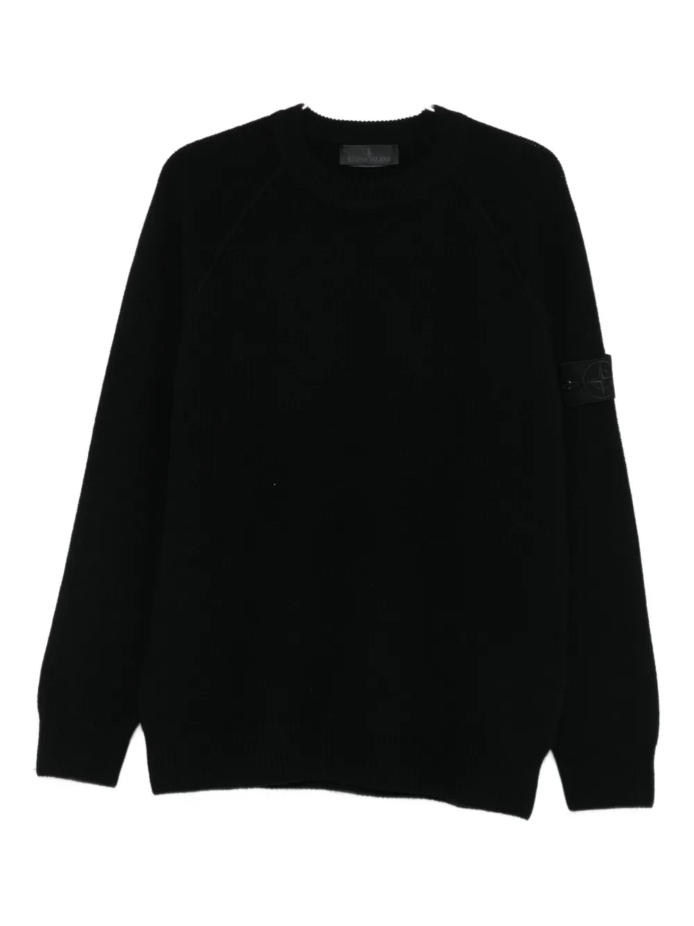 

Свитер с нашивкой-логотипом и длинными рукавами Stone Island, черный