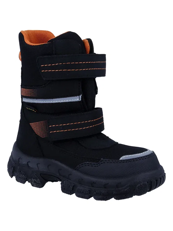 Зимние сапоги с отражающими элементами Richter Shoes черный/оранжевый — фото 2