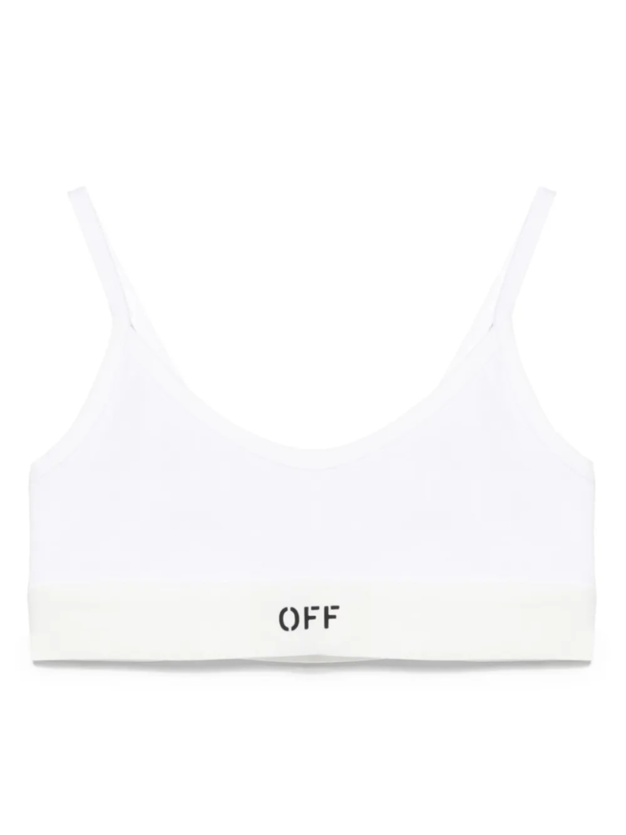 

Бюстгальтер в рубчик Off-White, белый