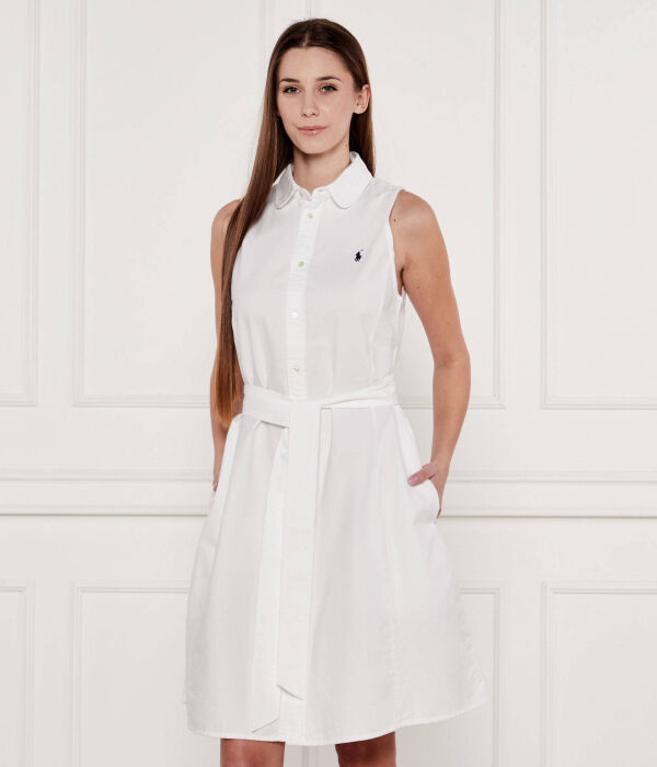 

Платье с поясом блэр Polo Ralph Lauren, белый