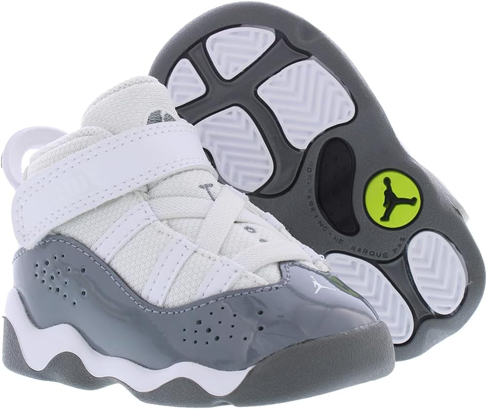 Детские кроссовки Nike Jordan 6 Rings, белый/серый — фото 2
