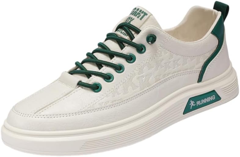 

Мужские кроссовки большого размера с дышащей верхней частью и шнуровкой- стильный дизайн для комфорта Fusecottc, зеленый