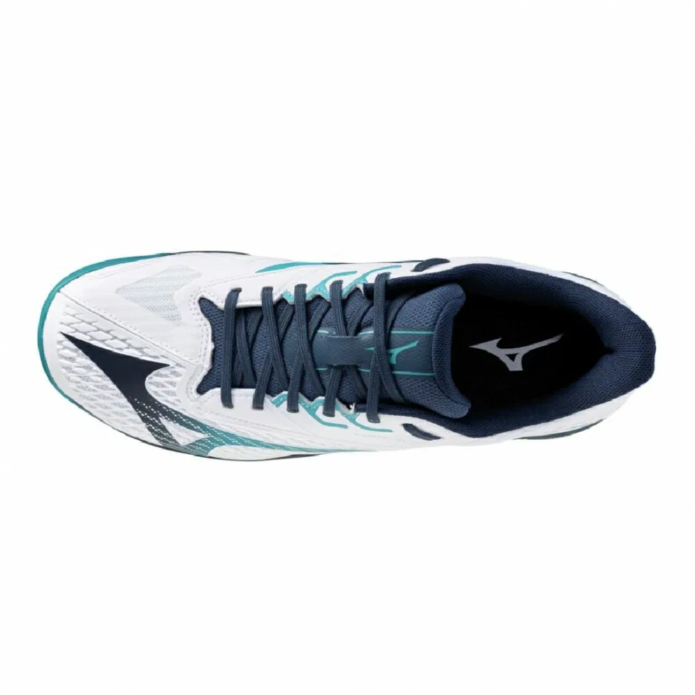 Теннисные кроссовки «Wave Exceed 6 Wide AC» от Mizuno, White X Blue — фото 4